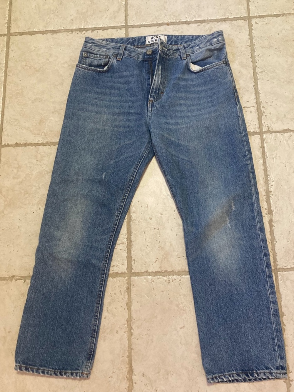 Acne Studios Pop Betty 100% Cotton Distressed Jeans Denim Size 34